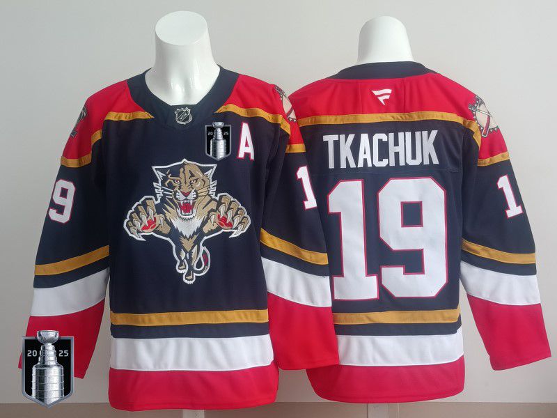 Men 2025 Florida Panthers #19 Tkachuk Blue Fanatics Home Premium NHL Jersey style 3->florida panthers->NHL Jersey